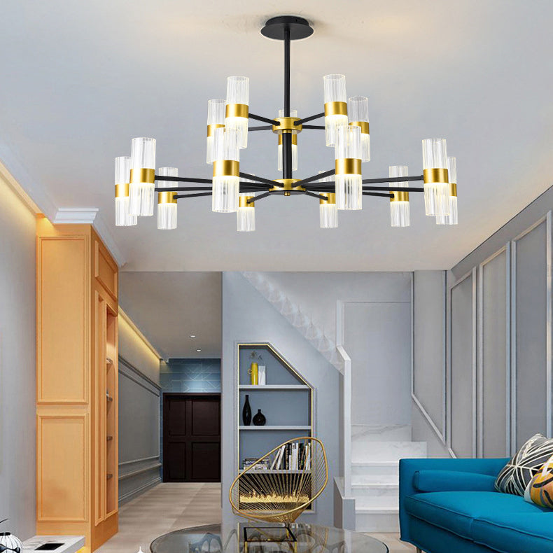 Starburst Chandelier Lighting Fixture Simple LED Metal Ceiling Chandelier for Living Room