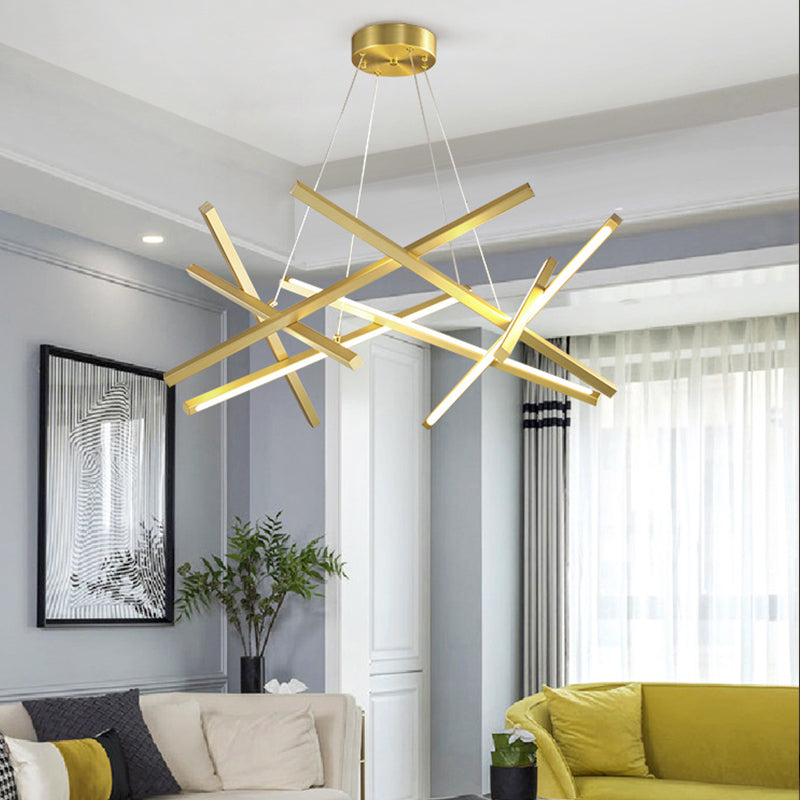 Lampada in metallo in metallo impilato Fun a sospensione a LED in stile moderno