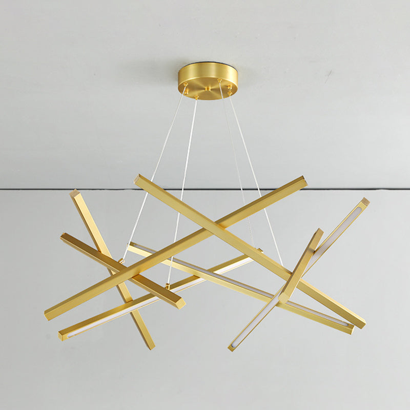 Stacked Metal Chandelier Light Fixture Modern Style LED Pendant Lighting Fixture