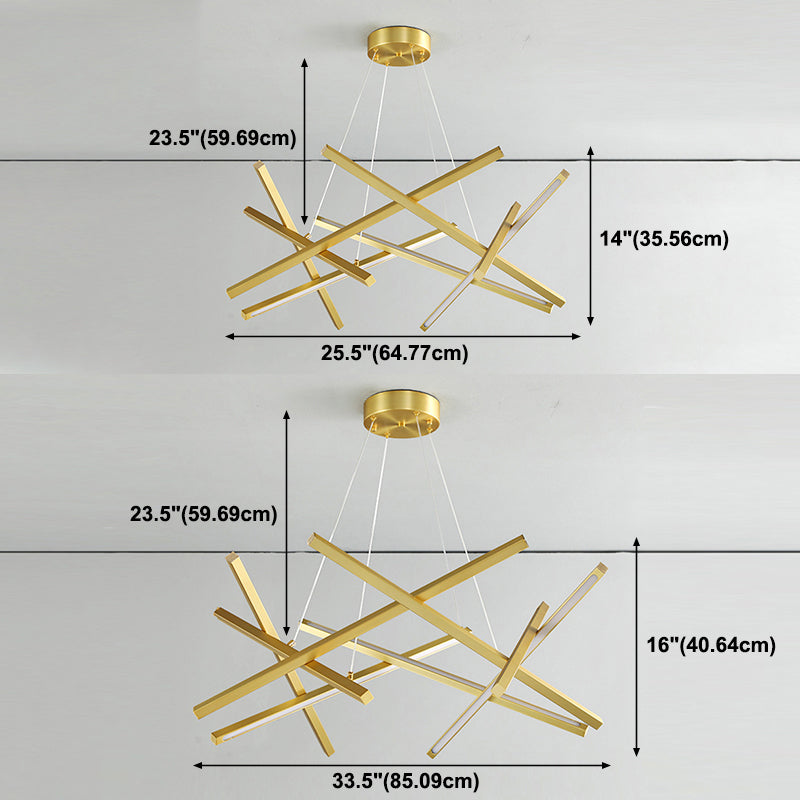 Lampada in metallo in metallo impilato Fun a sospensione a LED in stile moderno