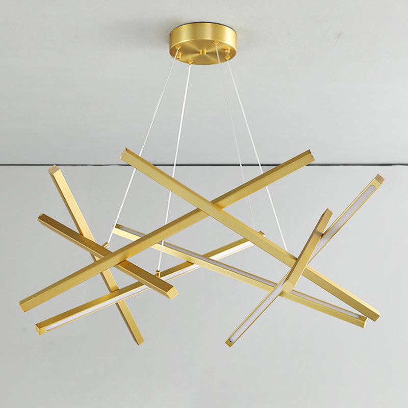 Lampada in metallo in metallo impilato Fun a sospensione a LED in stile moderno