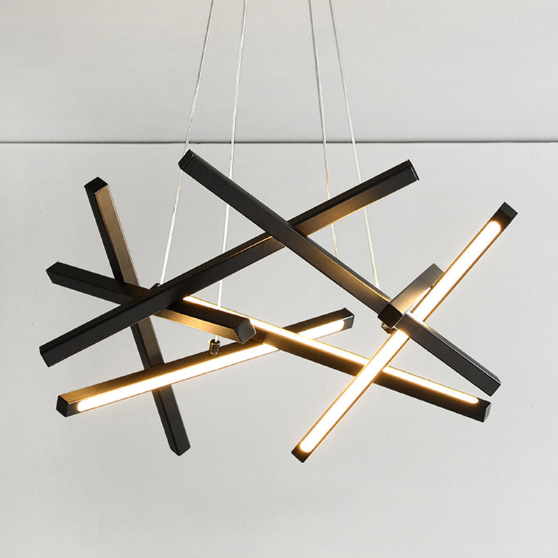 Lampada in metallo in metallo impilato Fun a sospensione a LED in stile moderno