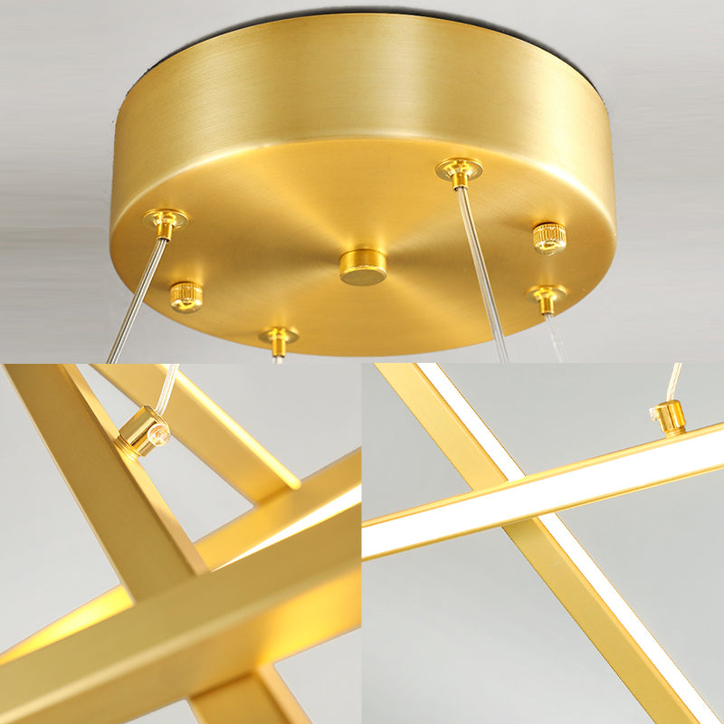 Lampada in metallo in metallo impilato Fun a sospensione a LED in stile moderno