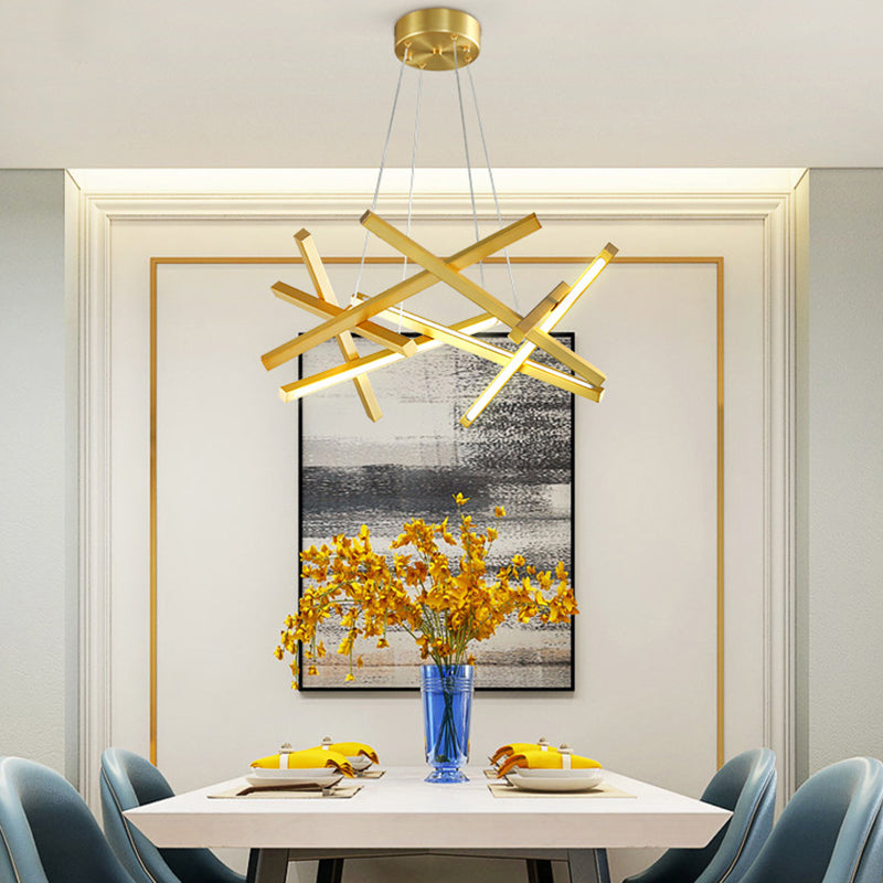 Lampada in metallo in metallo impilato Fun a sospensione a LED in stile moderno