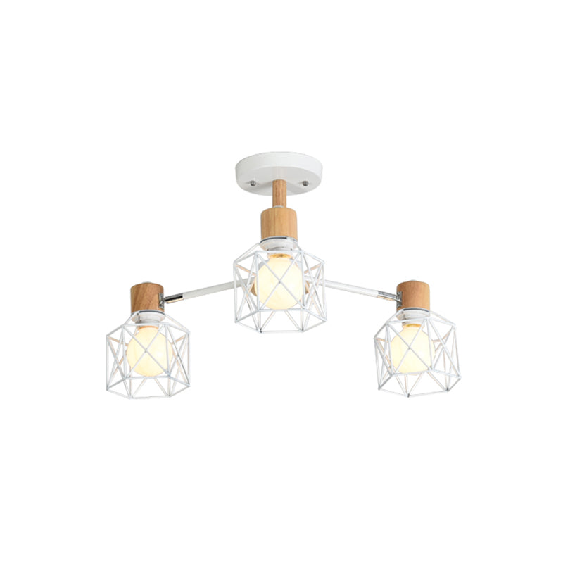 Käfigleuchter hungern hell einfacher Stil Holzdecke Anhänger Licht für Wohnzimmer