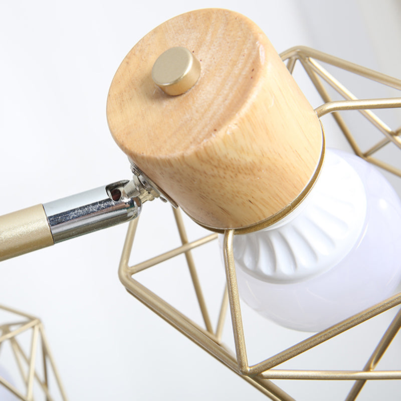 Käfigleuchter hungern hell einfacher Stil Holzdecke Anhänger Licht für Wohnzimmer