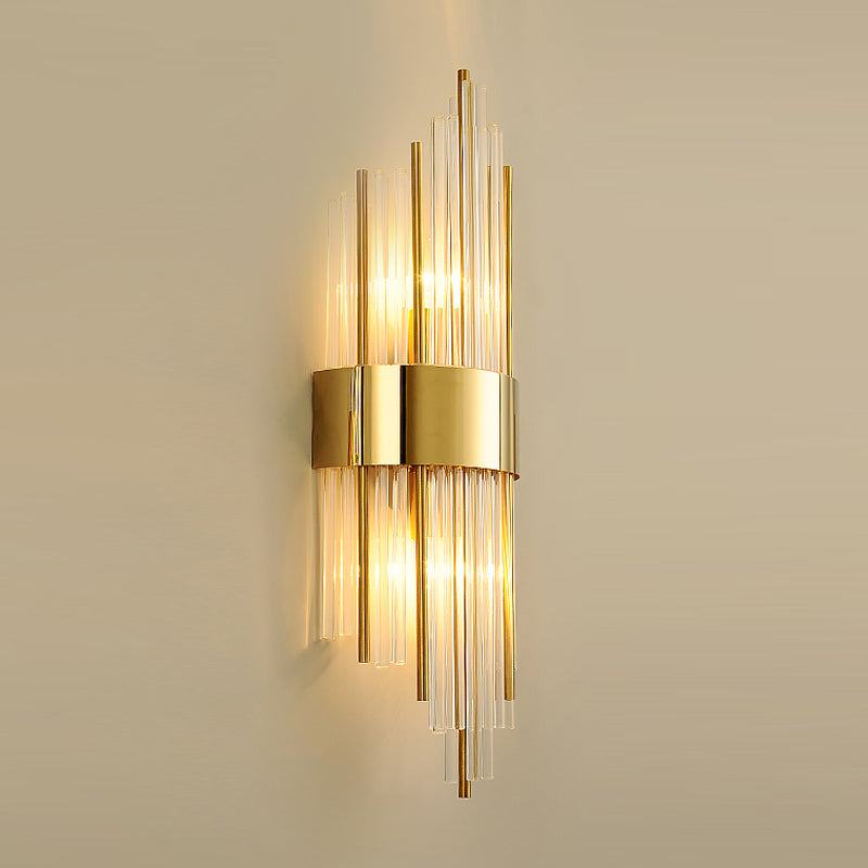 2 Lichter Wandleuchten mit klarem Kristallschatten postmoderner Stillicht für Schlafzimmer