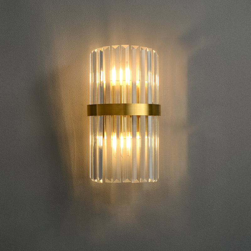 5 Styles for Optional Crystal Wall Sconce in Gold Postmodern Indoor Sconce Light