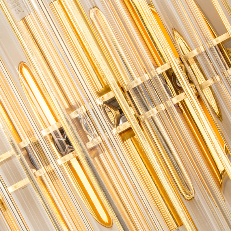 Simplicidad Luz de luz Spline con lámpara de pared posmoderna de sombra de cristal transparente