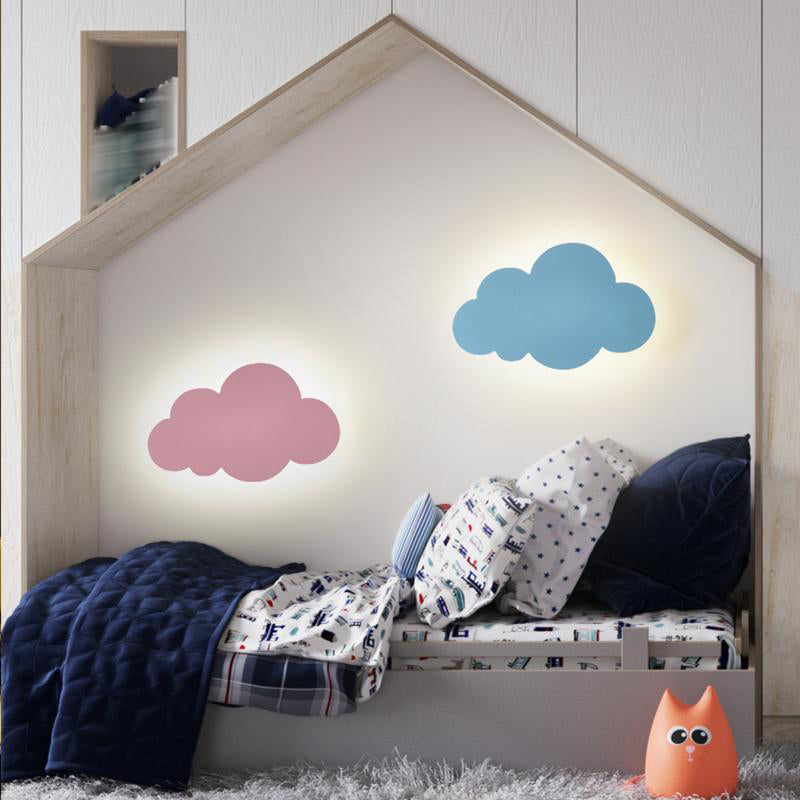 Cartoon semplicità nuvola a parete leggera Montaggio a parete metallico Lampada per camera da letto