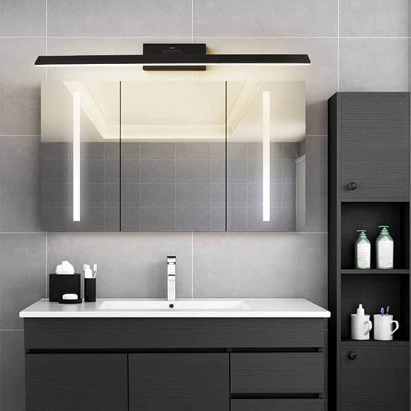 Luci di vanità montate a parete minimalista con braccio regolabile sopra lo specchio per il bagno