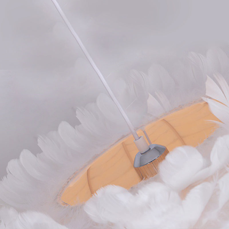 Lámpara de lámpara esférica lámpara moderna simplicidad de plumas de tono colgante para restaurante para restaurante