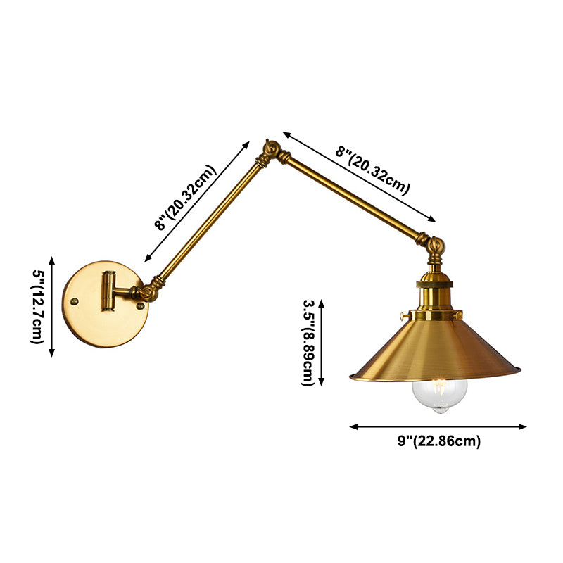 Gold Finish Verstellbares Armwand Licht einfach