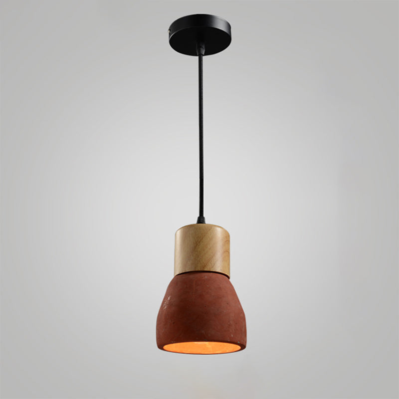 Modern Simple Style Cement One Head Pendant Lamp for Living Room Bedroom