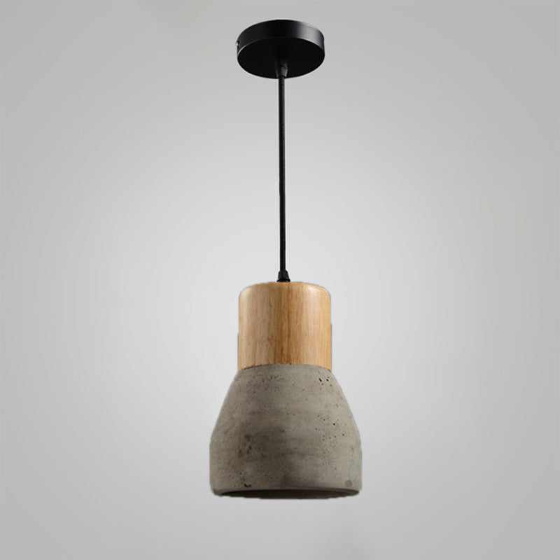 Modern Simple Style Cement One Head Pendant Lamp for Living Room Bedroom