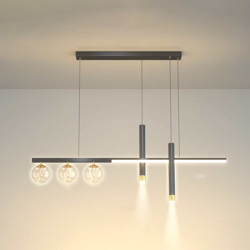 6 Heads LED Island Lighting Contemporary Ceiling Pendant Light for Dining Room