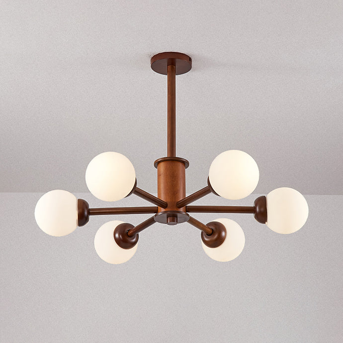 Hölzerne Kronleuchterdecke hängende Leuchte mit einstellbarem Federdraht