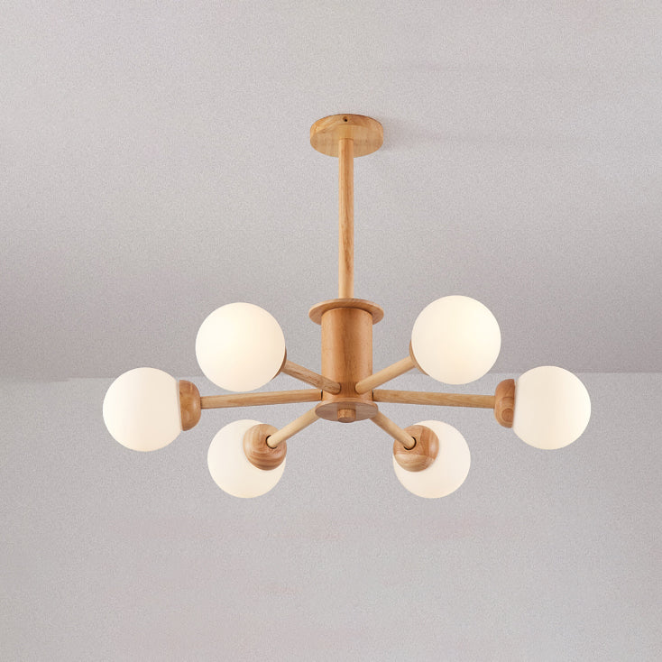 Hölzerne Kronleuchterdecke hängende Leuchte mit einstellbarem Federdraht