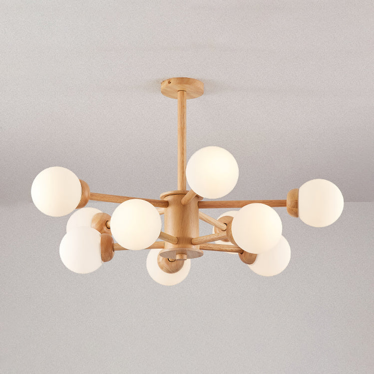 Hölzerne Kronleuchterdecke hängende Leuchte mit einstellbarem Federdraht