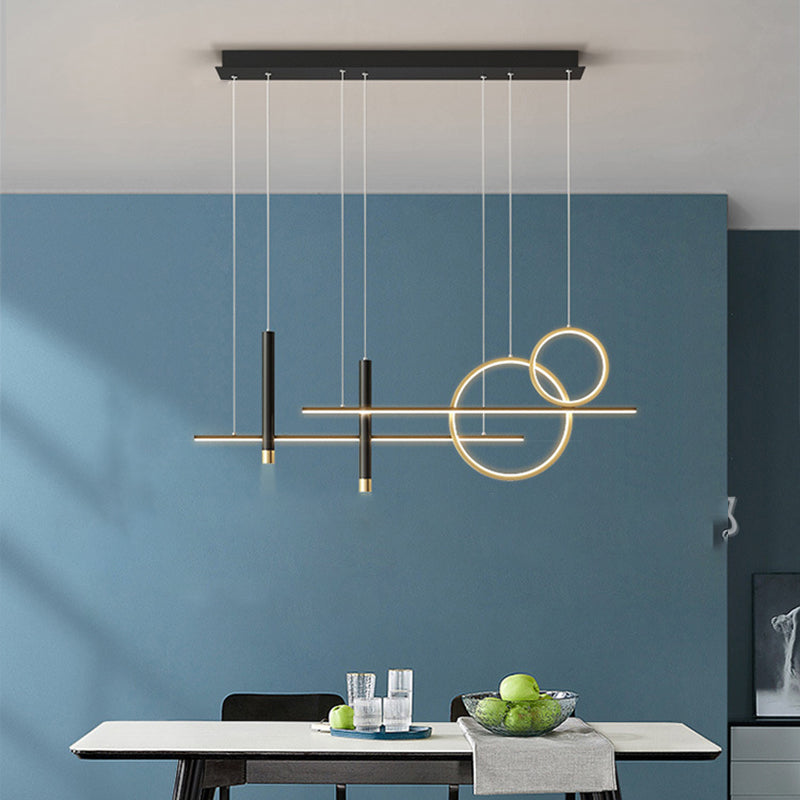 Metal Island Lighting with Silicone Shade Contemporary Ceiling Pendant Light