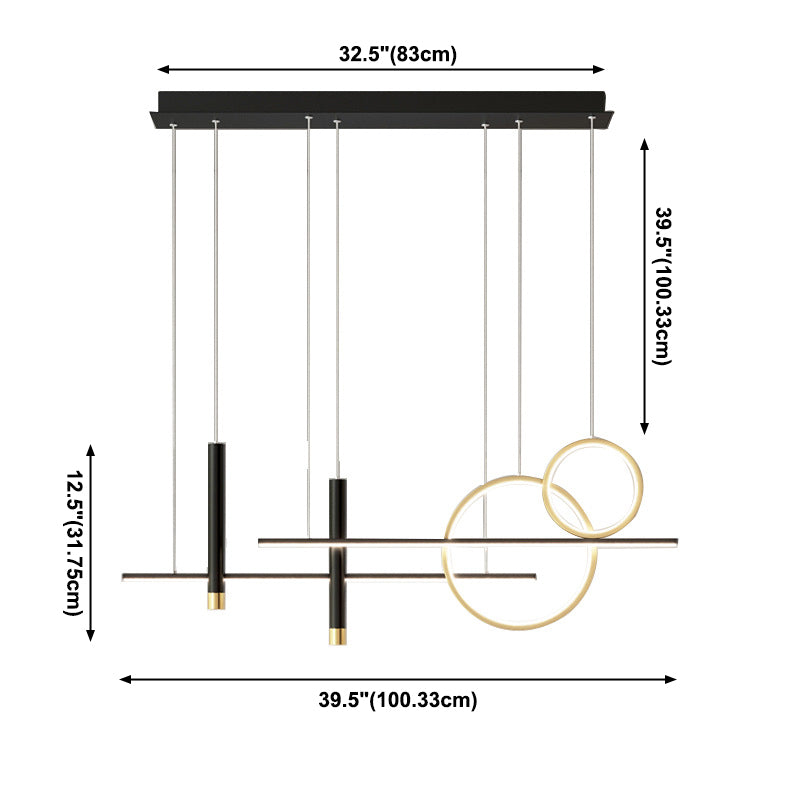 Metal Island Lighting with Silicone Shade Contemporary Ceiling Pendant Light