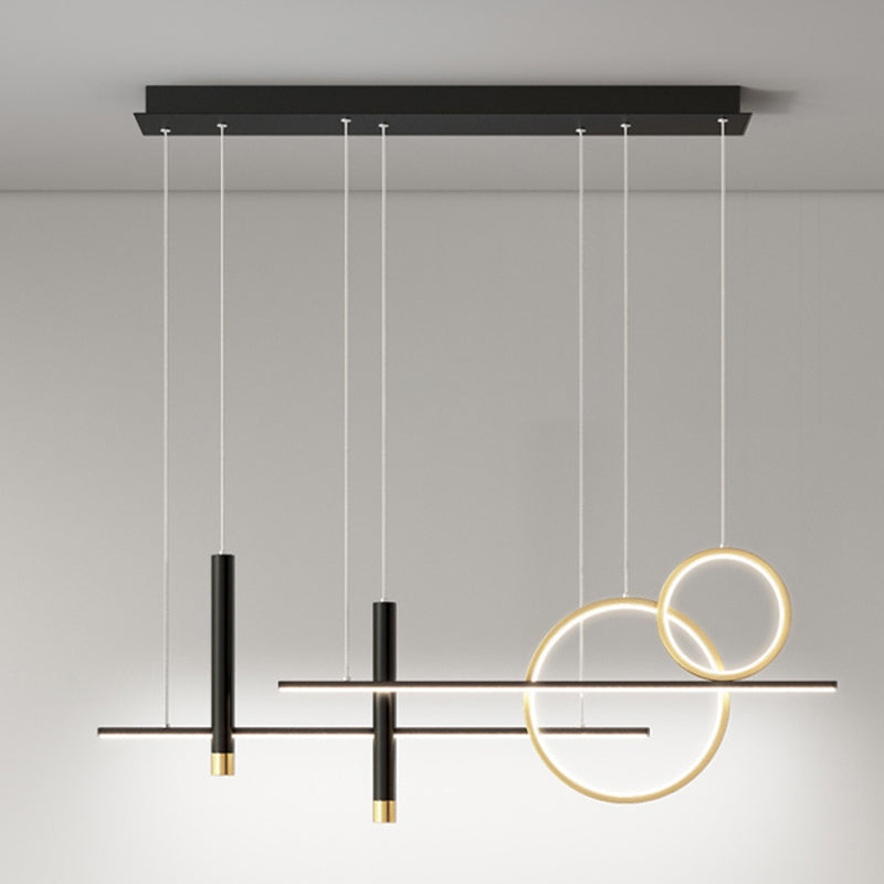 Metal Island Lighting with Silicone Shade Contemporary Ceiling Pendant Light