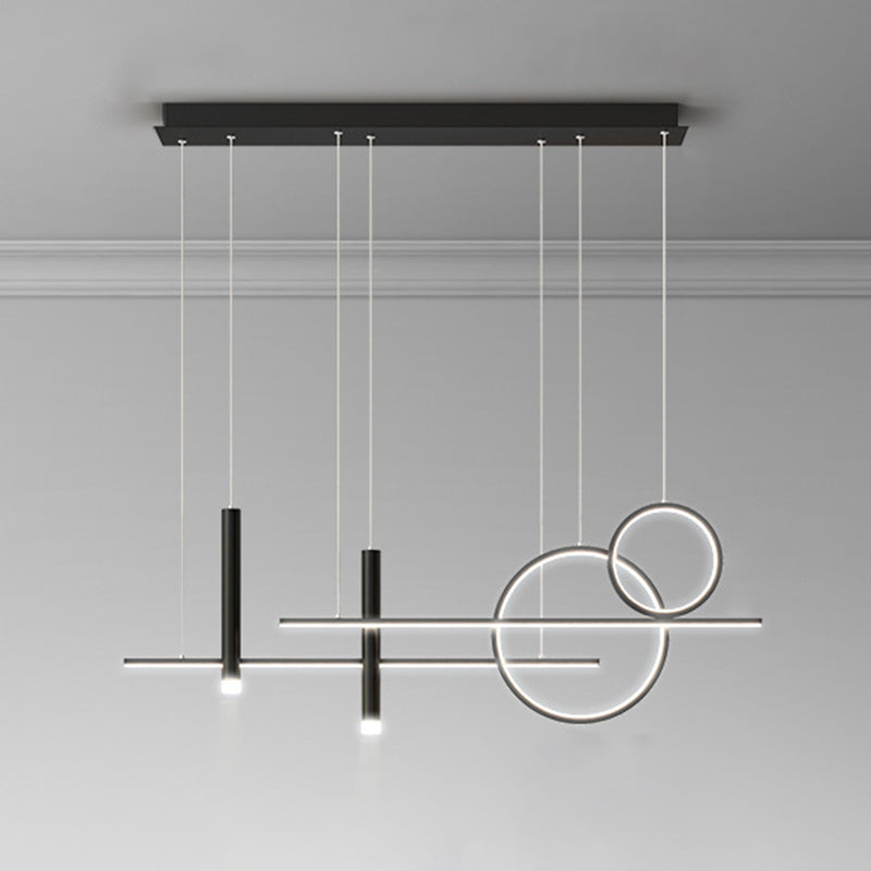 Metal Island Lighting with Silicone Shade Contemporary Ceiling Pendant Light