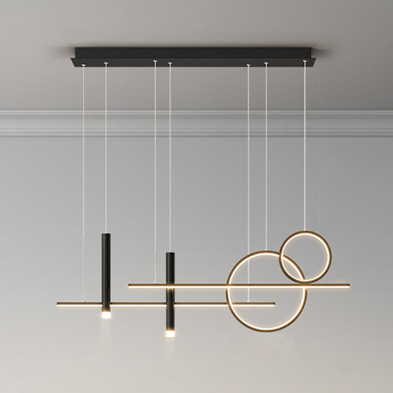 Metal Island Lighting with Silicone Shade Contemporary Ceiling Pendant Light