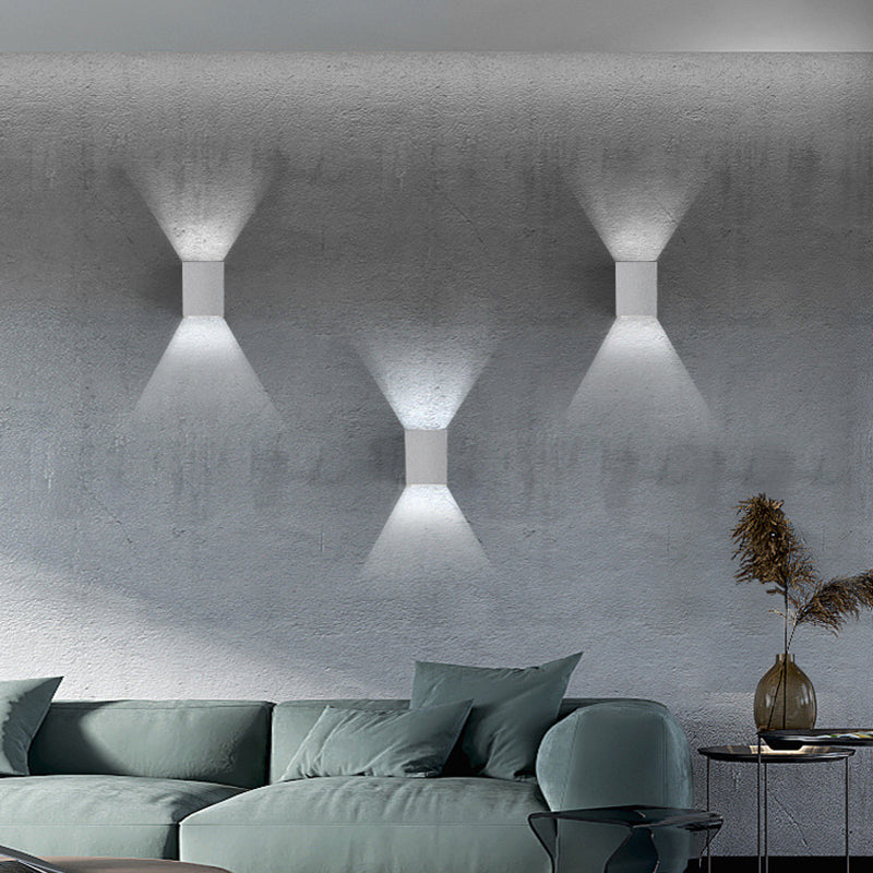 Quaderwandleuchte moderne 1-Licht-Wandlampe mit Zementschatten für Gang