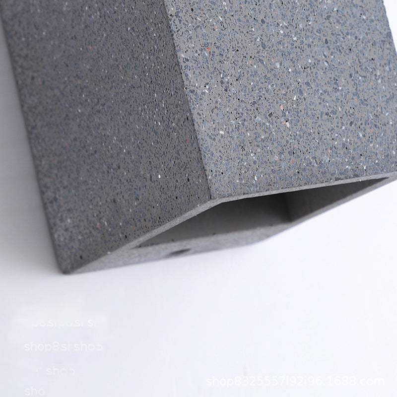 Quaderwandleuchte moderne 1-Licht-Wandlampe mit Zementschatten für Gang