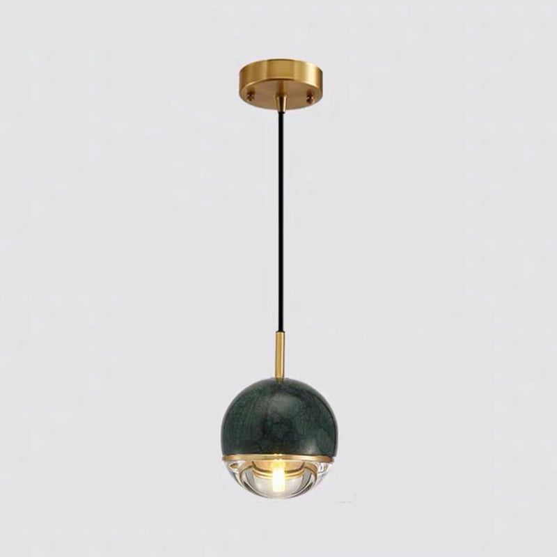 Contemporary Simple One-blub Marble Pendant Light for Bedroom Dinning Room