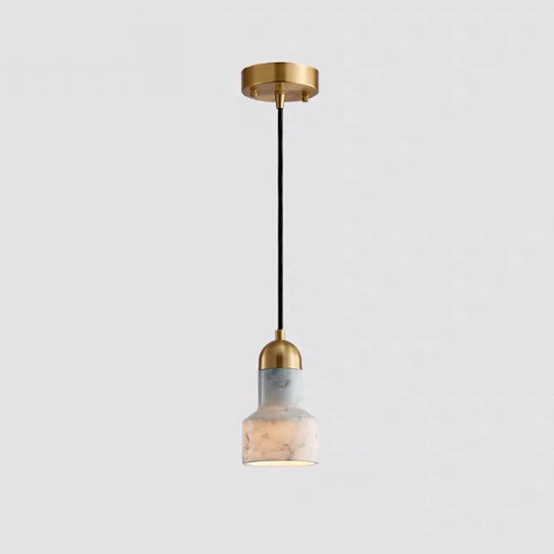 Contemporary Simple One-blub Marble Pendant Light for Bedroom Dinning Room