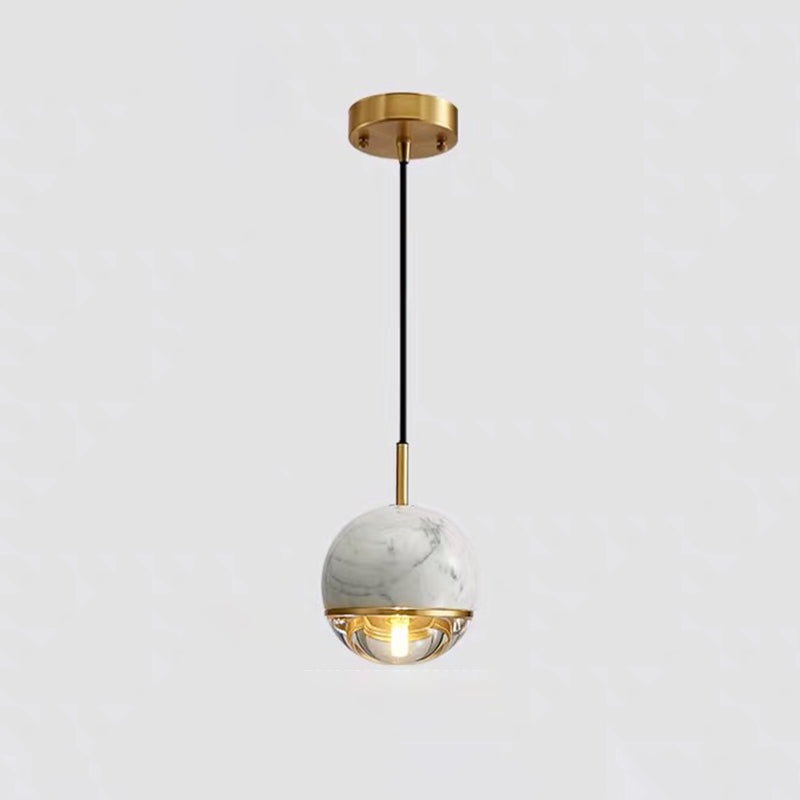 Contemporary Simple One-blub Marble Pendant Light for Bedroom Dinning Room