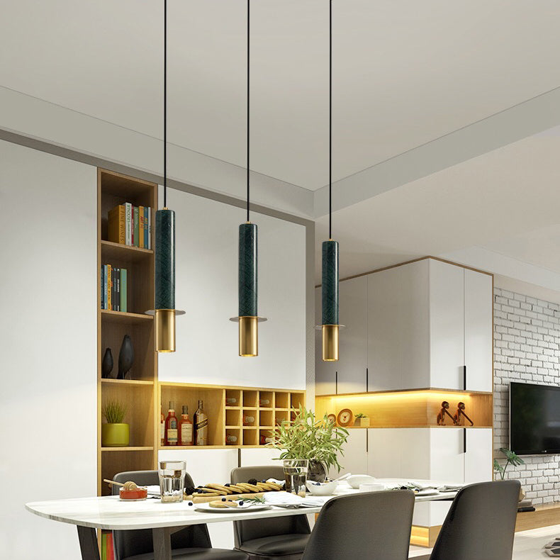 Contemporary Simple One-blub Marble Pendant Light for Bedroom Dinning Room