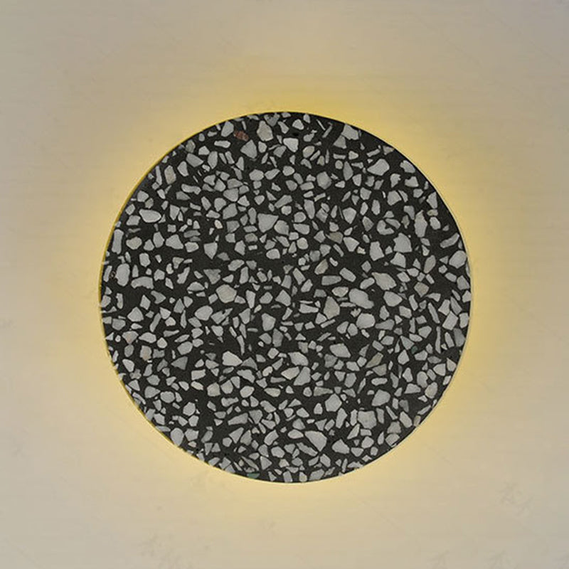 Lámpara de pared de luz de 1 luz moderna con sombra de piedra para restaurante