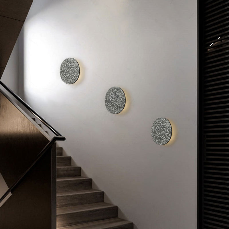 Lámpara de pared de luz de 1 luz moderna con sombra de piedra para restaurante