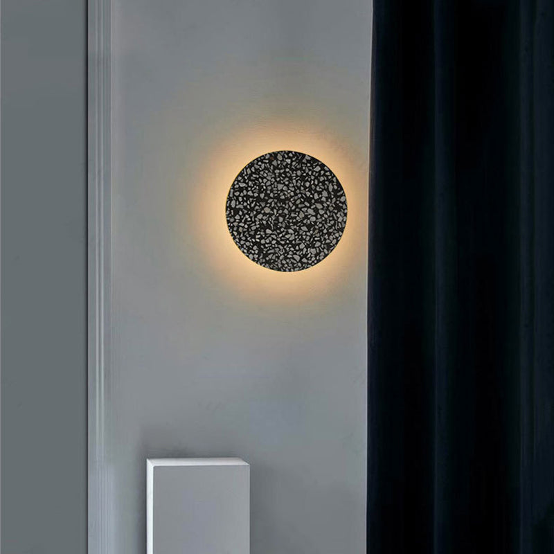 Lámpara de pared de luz de 1 luz moderna con sombra de piedra para restaurante