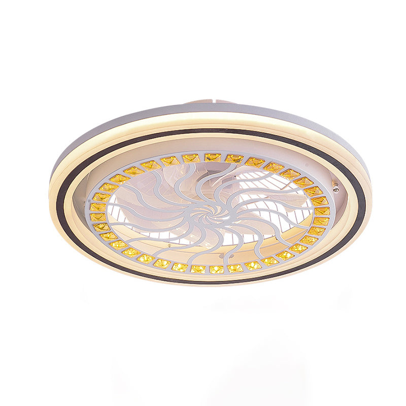 Geometrische Metalllüfterlampe moderne weiße LED -LED -Leuchte für Schlafzimmer