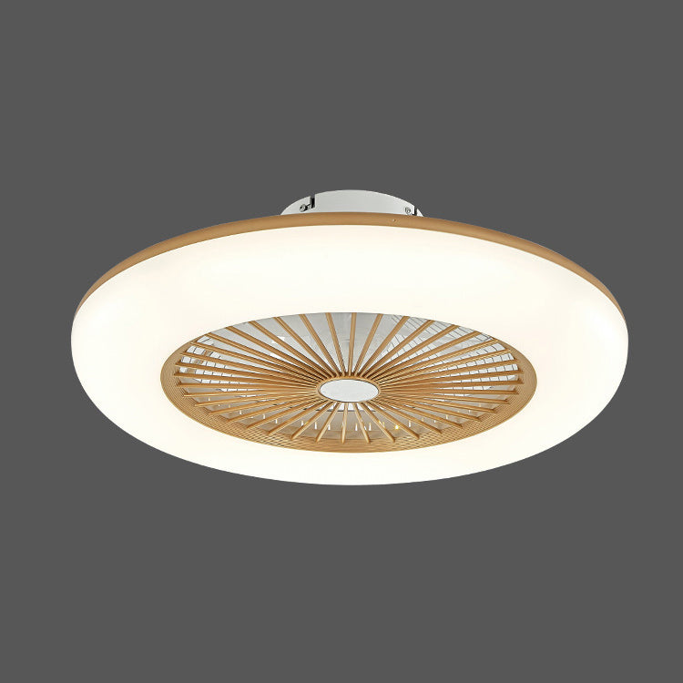 Kreisförmige Wohnheimzimmer LED Deckenlüfter Beleuchtung Metallmakaron unsichtbarer Blüterhalterung