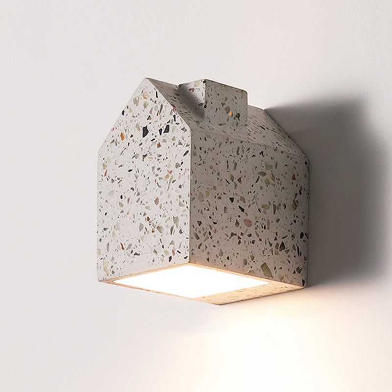 Lampada da parete della casa moderna lampada montata a parete a 1 luce con tonalità di pietra