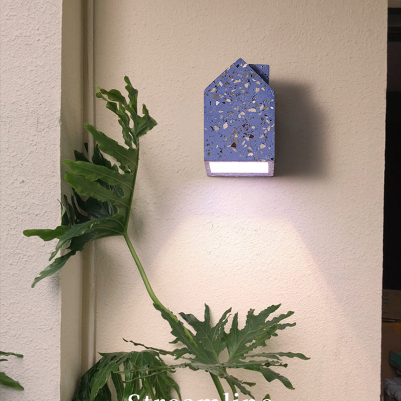 Lampada da parete della casa moderna lampada montata a parete a 1 luce con tonalità di pietra