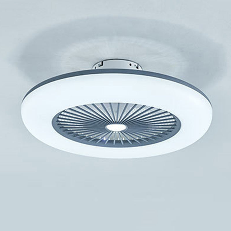 Schlafzimmer LED -Deckenlüftungslampe Makkaronstil Semi -Flush -Licht mit kreisförmiger Acrylschatten
