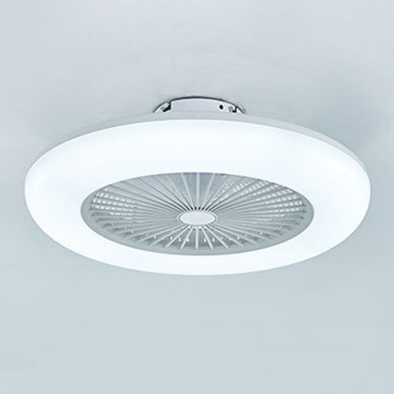 Schlafzimmer LED -Deckenlüftungslampe Makkaronstil Semi -Flush -Licht mit kreisförmiger Acrylschatten