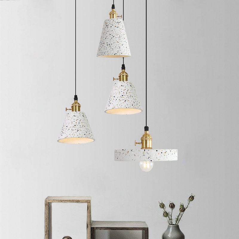 Éclairage de pendentif de ciment à tête simple simple contemporain pour salle d'étude de bar