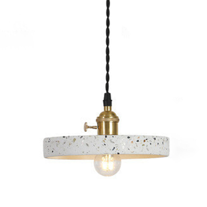 Éclairage de pendentif de ciment à tête simple simple contemporain pour salle d'étude de bar