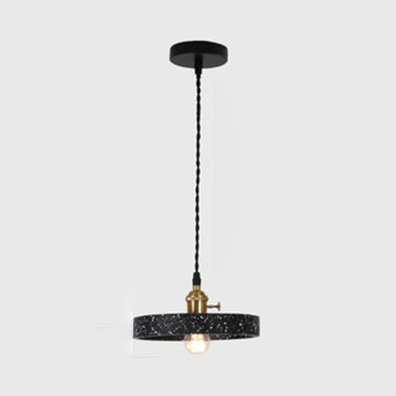 Éclairage de pendentif de ciment à tête simple simple contemporain pour salle d'étude de bar