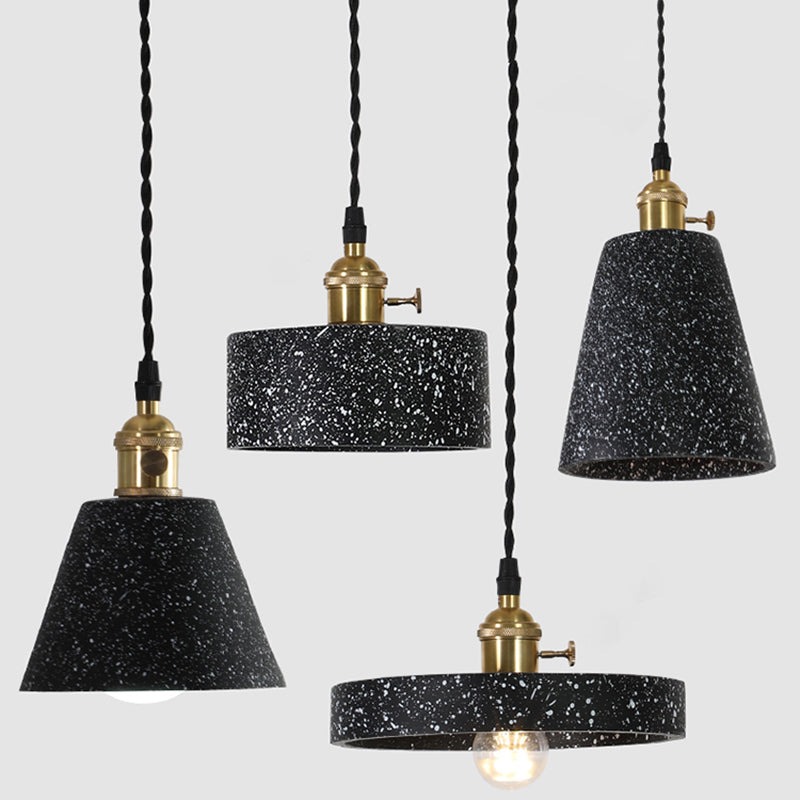 Éclairage de pendentif de ciment à tête simple simple contemporain pour salle d'étude de bar