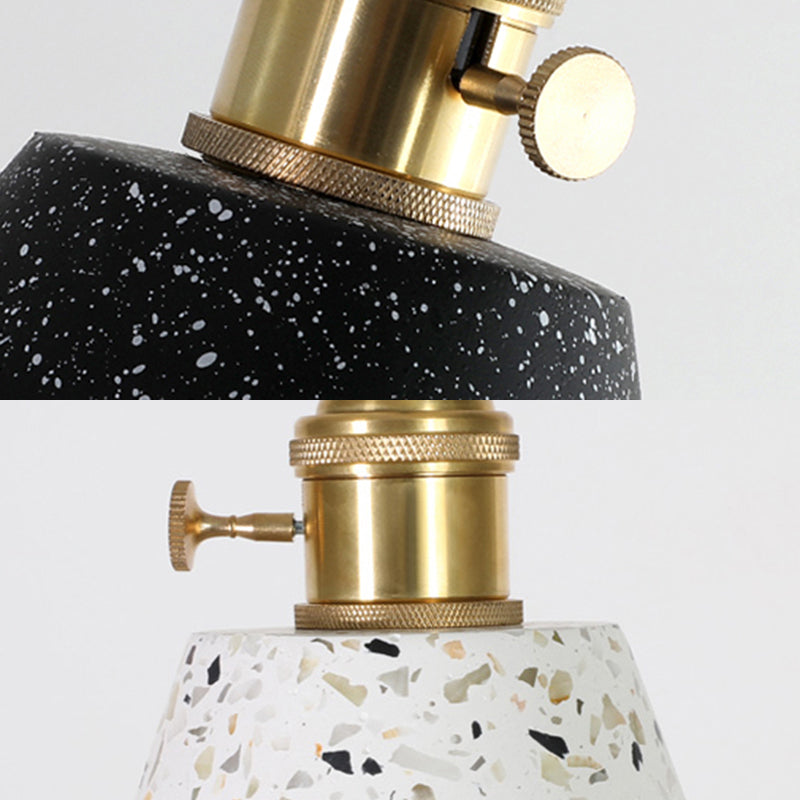 Éclairage de pendentif de ciment à tête simple simple contemporain pour salle d'étude de bar