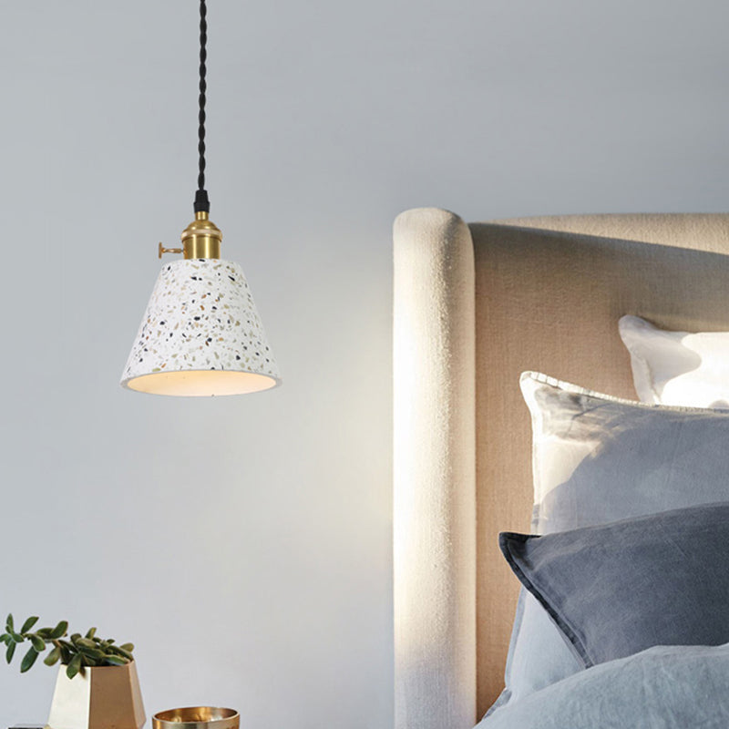 Éclairage de pendentif de ciment à tête simple simple contemporain pour salle d'étude de bar