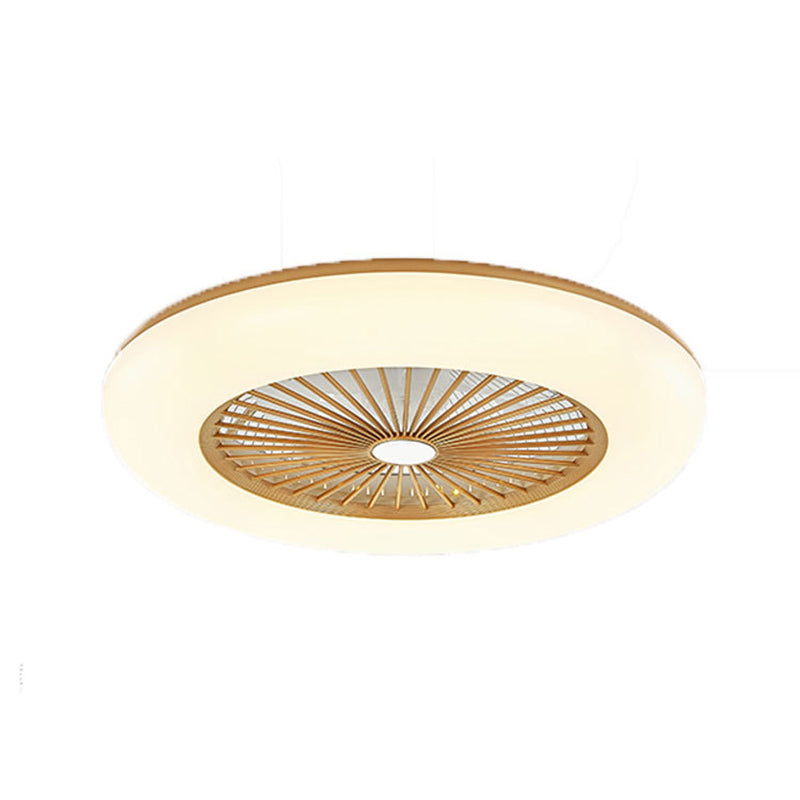 Acrylrad -förmiges halb Flush Light Makkaronstil LED -Deckenventilator Licht für Schlafzimmer